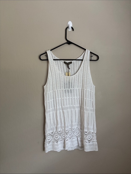 Tommy Bahama Tops - Tommy Bahama White Crochet Tank Top size medium NWT